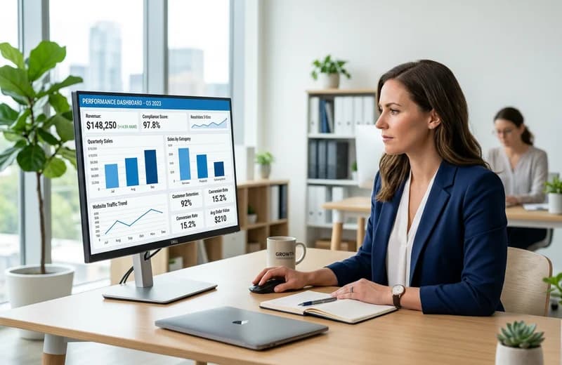Business analytics dashboard